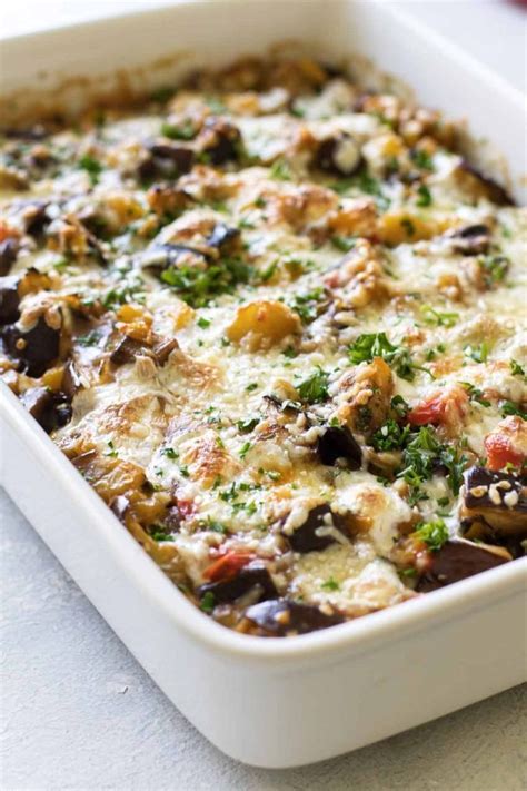 This Eggplant Casserole Is Loaded With Fresh Vegetables With Cheese And