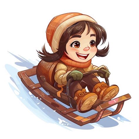 premium vector girl riding wood