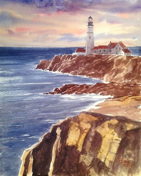 Pin On Watercolor Lighthouses