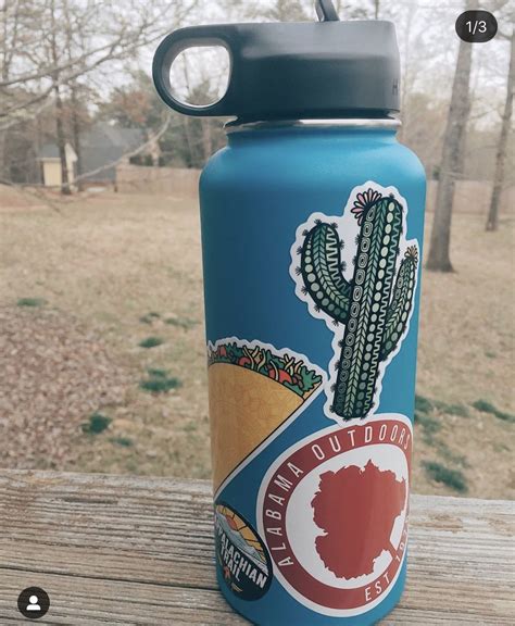 Customer Photo Of Their Water Bottle With My Stickers Water Bottle Art