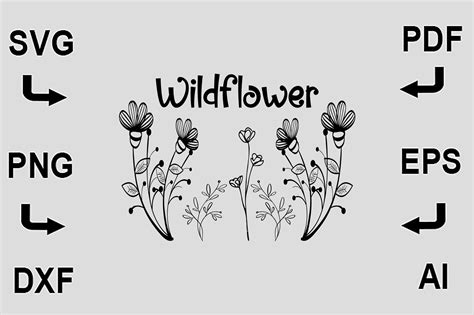 Wildflower Svg T Shirt Design Graphic By Creativedesignshop · Creative