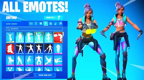 Ocean Skin Showcase With All Fortnite Dances And Emotes Youtube