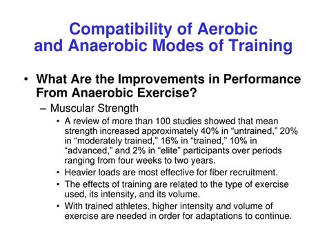 Ppt Adaptations To Aerobic Endurance Training Programs Powerpoint