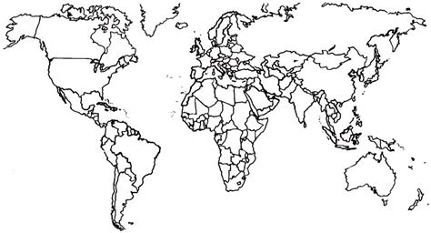 Planisferio Sin Nombres Con Division Politica Para Imprimir Imagui