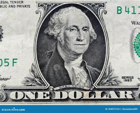 Closeup George Washington On Dollar Bill Royalty Free Stock Photo