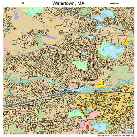 Watertown Massachusetts Street Map 2573440