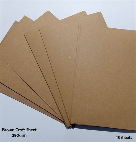 A4 Brown Craft Sheet Card Stock Set Scrapbooking Price In Pakistan