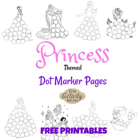 Princess Dot Marker Pages Printable The Activity Mom