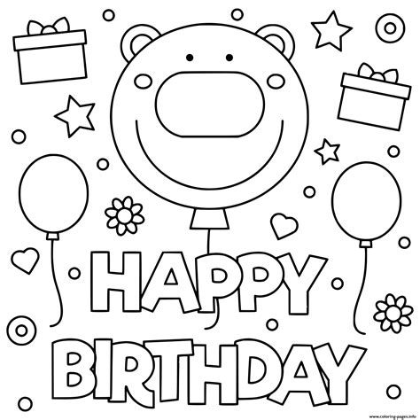 Printable Birthday Coloring Pages Customize And Print