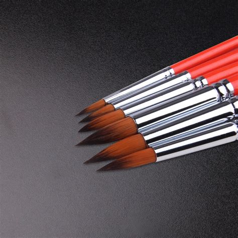 6 Pcsset Paint Brushes Nylon Hair Watercolor Painting Brush For Oil