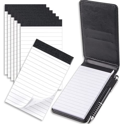 Buy Wxj13 10 Pieces Mini Pocket Notepad Holder Set Included With 50
