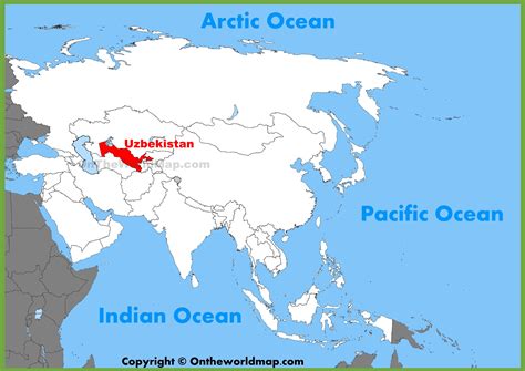 Uzbekistan location on the Asia map - Ontheworldmap.com