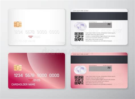 Credit Card Mockup Realistic Detailed Credit Cards Set Abstract Design