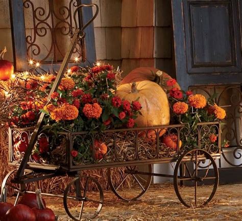 Flower Wagon From Through The Country Door Flower Wagon Autumn