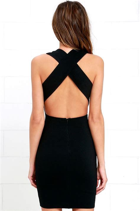Sexy Black Dress Lbd Bodycon Dress Backless Dress 4500