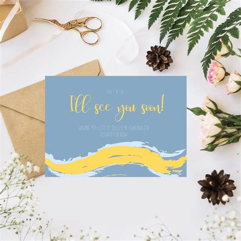 Printable Card Farewell Card For Coworker Digital Download Etsy