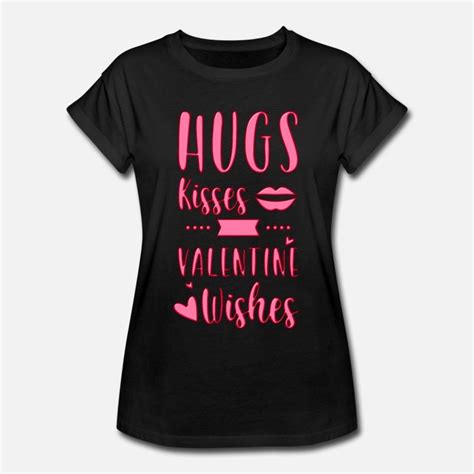 Hugs Kisses Valentine Sticker Spreadshirt Hemd Shirt Designs Shirts