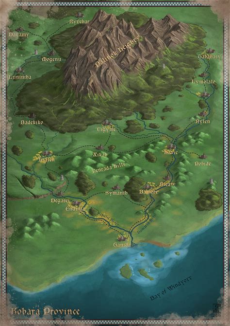 Artstation Kobara Province Robert Altbauer Fantasy Map Fantasy