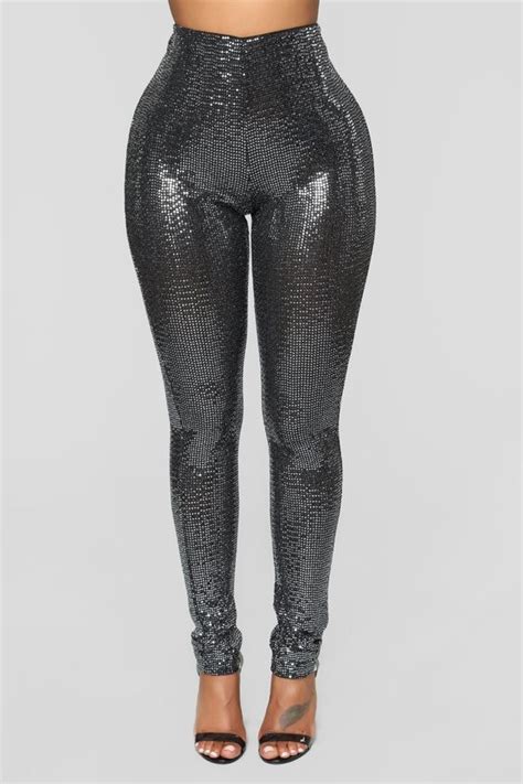 Plus Size Sequin Leggings Attire Plus Size