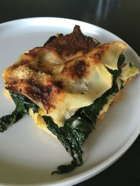 Lasagnes épinards chèvre sans gluten et sans lactose