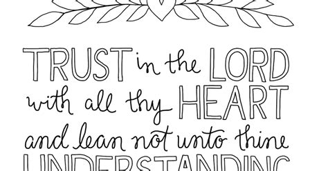 Trust In The Lord Coloring Pages Coloring Pages