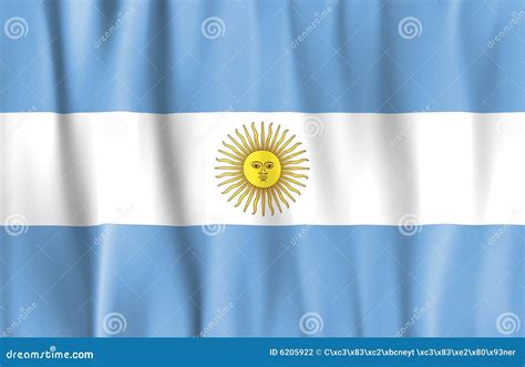Waved Argentina Flag Stock Photography Image 6205922
