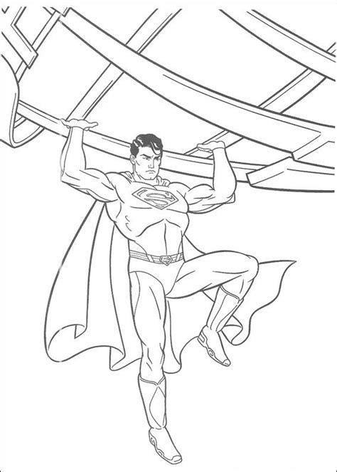 kleurplaten en zo » Kleurplaat van Superman