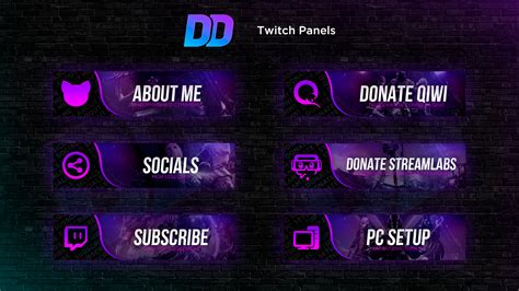 Artstation Set Of Panels For Twitch Channel