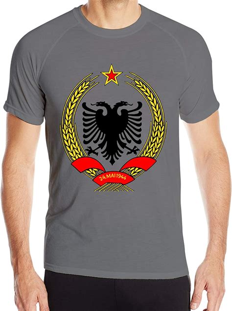 Mens Coat Of Arms Of The Peoples Republic Of Albania Sporty Style T