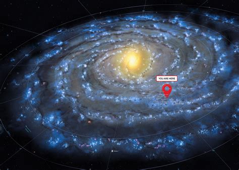 Du Bist Hier Milchstraße Karte Weltraumplakat Etsyde