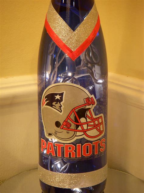 New England Patriots Wine Bottle Lamp Wine Bottle Lamp Diy Bottle