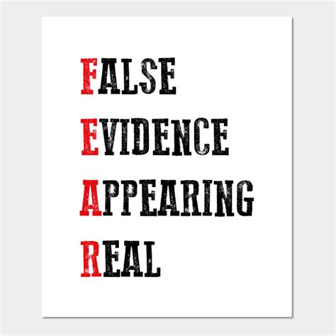Fear False Evidence Appearing Real Motivational Words Posters And
