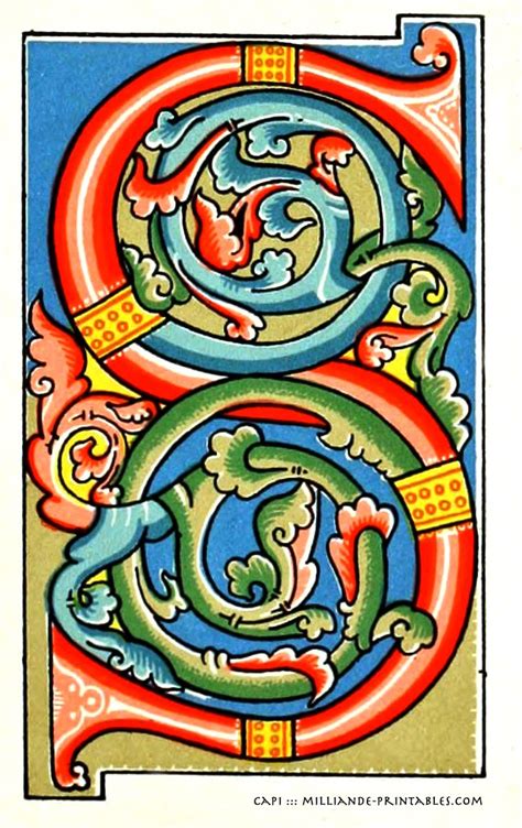 Maybe you would like to learn more about one of these? Illuminated Manuscript Letters S, Printable Alphabet ...