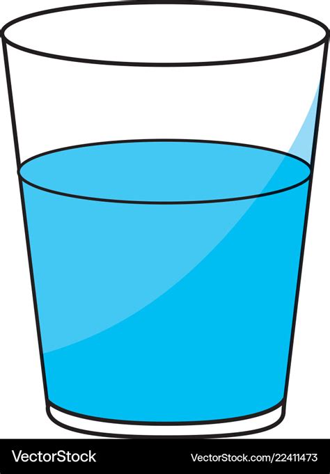 Water Glass Cup Royalty Free Vector Image Vectorstock