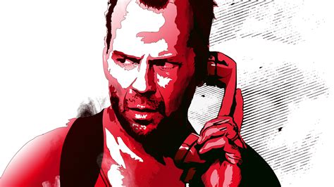 Desktop Wallpaper Die Hard Movie Bruce Willis Artwork Hd Image