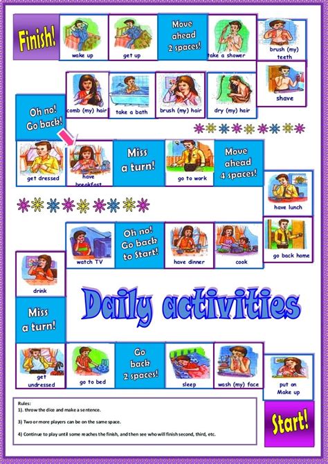 Daily Activities Board Game