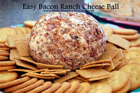 Thricethespice Easy Bacon Ranch Cheese Ball