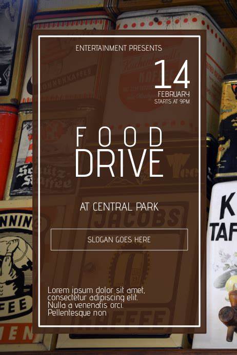 Food Drive Flyer Template Postermywall