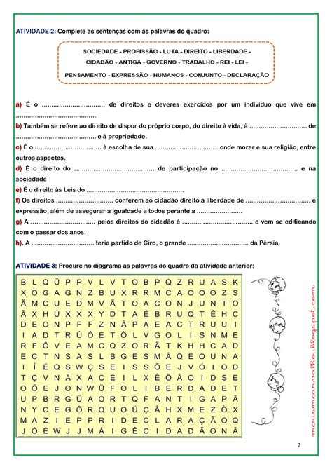 Questões Sobre Cidadania 5 Ano