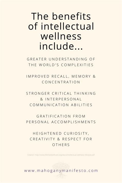 Intellectual Wellness Mahogany Manifesto Intellectual Wellness