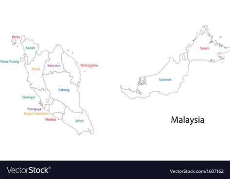 Malaysia Map Outline Free Blank Vector Map Webvectormaps Images And