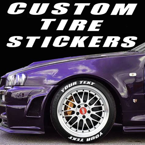 Custom Tire Stickers Personalized Wording Rubber Tire Etsy