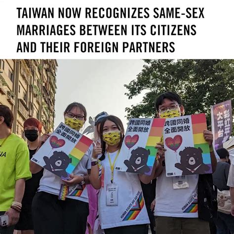 amnesty international usa on twitter same sex couples can now marry in taiwan even if a