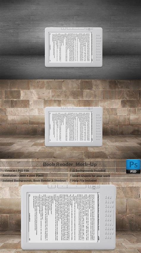 Download Book Reader Kindle Mockup Vol 5 | Book reader, Psd mockup template, Books