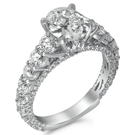 Displaying your love in a customized way is easy with a one of a kind piece from barkev's. 2 3/4cttw Round Shared Prong Designer Engagement Ring ...