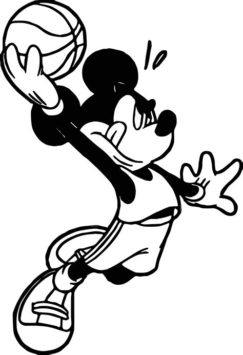Mickey Mouse Basketball Coloring Pages Kamoraildonaldson