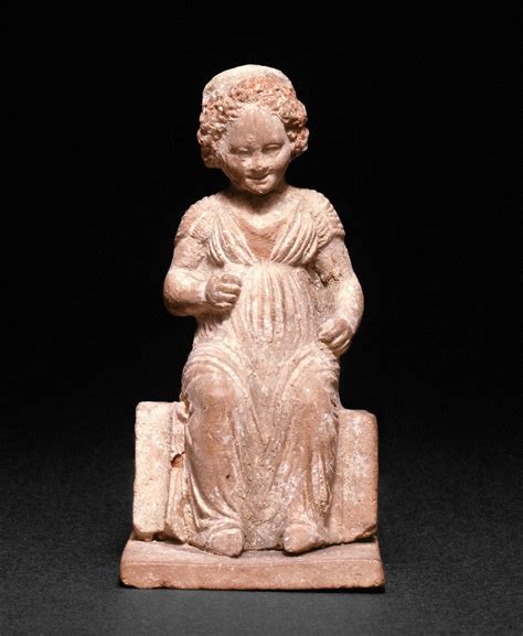 Acronympathology Statuette Of A Seated Girl From Athens Ancient Greece