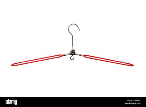 Wire Folding Coat Hanger Isolated On White Background Stock Photo Alamy