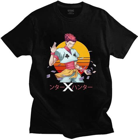 Cool Male Anime H X H T Shirt Short Sleeve Cotton Manga Tshirt Leisure