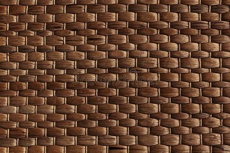 Bamboo Woven Brown Mat Handmade Background Stock Photo Image Of